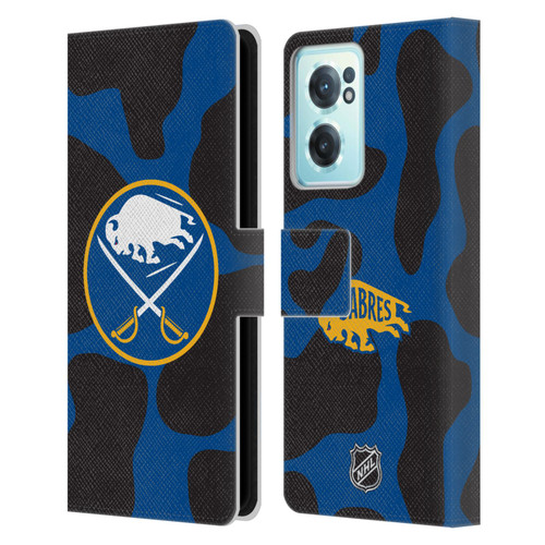 NHL Buffalo Sabres Cow Pattern Leather Book Wallet Case Cover For OnePlus Nord CE 2 5G