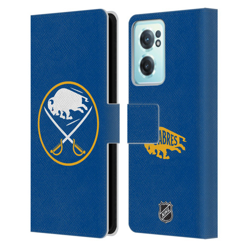 NHL Buffalo Sabres Plain Leather Book Wallet Case Cover For OnePlus Nord CE 2 5G