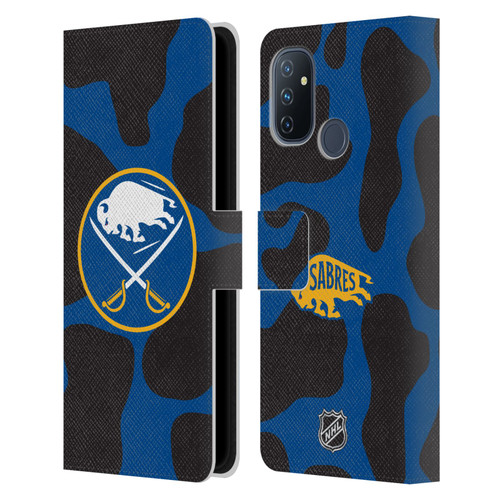 NHL Buffalo Sabres Cow Pattern Leather Book Wallet Case Cover For OnePlus Nord N100