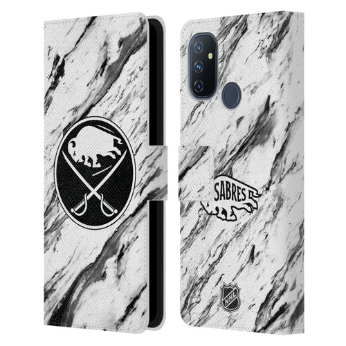 NHL Buffalo Sabres Marble Leather Book Wallet Case Cover For OnePlus Nord N100