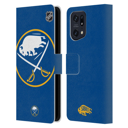 NHL Buffalo Sabres Oversized Leather Book Wallet Case Cover For OPPO Find X5