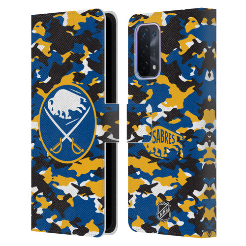 NHL Buffalo Sabres Camouflage Leather Book Wallet Case Cover For OPPO A54 5G