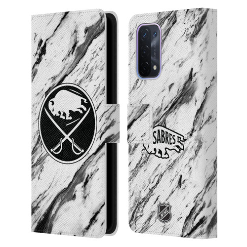 NHL Buffalo Sabres Marble Leather Book Wallet Case Cover For OPPO A54 5G