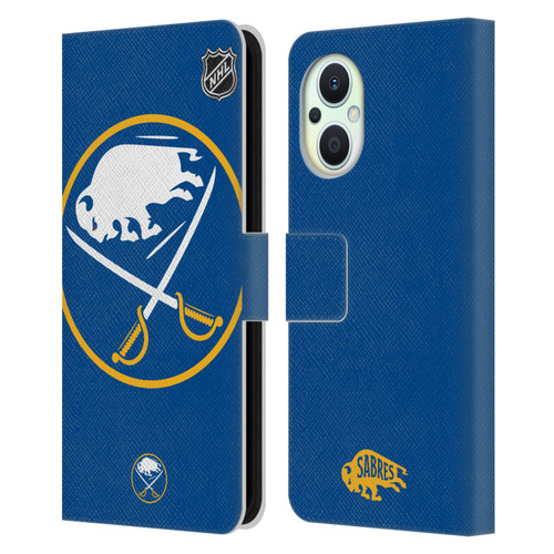 NHL Buffalo Sabres Oversized Leather Book Wallet Case Cover For OPPO Reno8 Lite