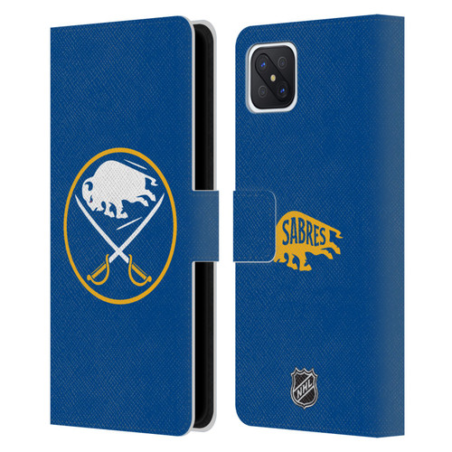 NHL Buffalo Sabres Plain Leather Book Wallet Case Cover For OPPO Reno4 Z 5G
