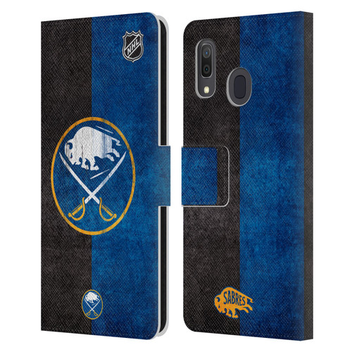 NHL Buffalo Sabres Half Distressed Leather Book Wallet Case Cover For Samsung Galaxy A33 5G (2022)