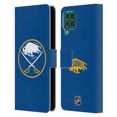 NHL Buffalo Sabres Plain Leather Book Wallet Case Cover For Samsung Galaxy F62 (2021)