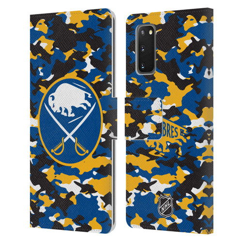 NHL Buffalo Sabres Camouflage Leather Book Wallet Case Cover For Samsung Galaxy S20 / S20 5G