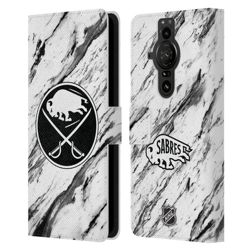 NHL Buffalo Sabres Marble Leather Book Wallet Case Cover For Sony Xperia Pro-I