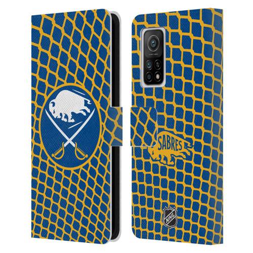 NHL Buffalo Sabres Net Pattern Leather Book Wallet Case Cover For Xiaomi Mi 10T 5G