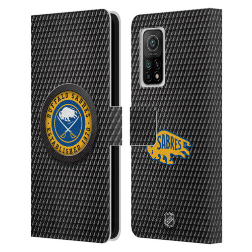 NHL Buffalo Sabres Puck Texture Leather Book Wallet Case Cover For Xiaomi Mi 10T 5G