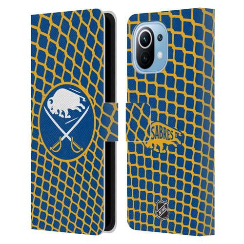 NHL Buffalo Sabres Net Pattern Leather Book Wallet Case Cover For Xiaomi Mi 11
