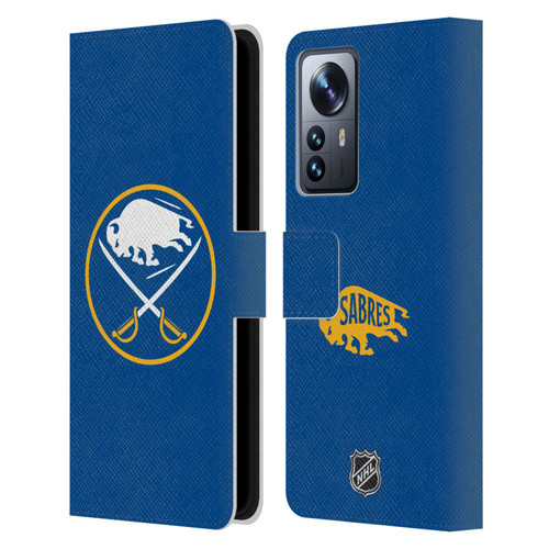 NHL Buffalo Sabres Plain Leather Book Wallet Case Cover For Xiaomi 12 Pro
