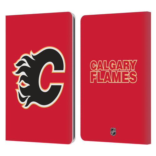 NHL Calgary Flames Plain Leather Book Wallet Case Cover For Amazon Kindle Paperwhite 1 / 2 / 3