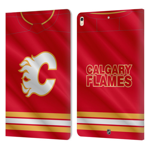 NHL Calgary Flames Jersey Leather Book Wallet Case Cover For Apple iPad Pro 10.5 (2017)