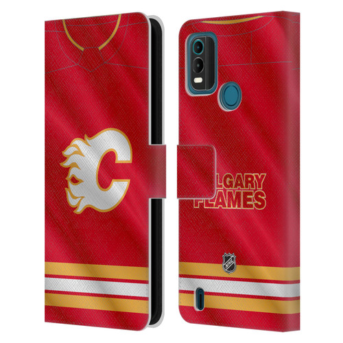 NHL Calgary Flames Jersey Leather Book Wallet Case Cover For Nokia G11 Plus