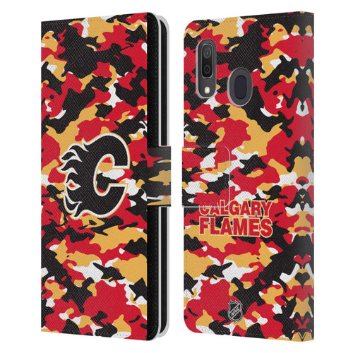 NHL Calgary Flames Camouflage Leather Book Wallet Case Cover For Samsung Galaxy A33 5G (2022)