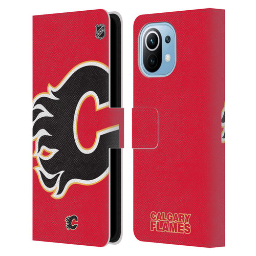NHL Calgary Flames Oversized Leather Book Wallet Case Cover For Xiaomi Mi 11