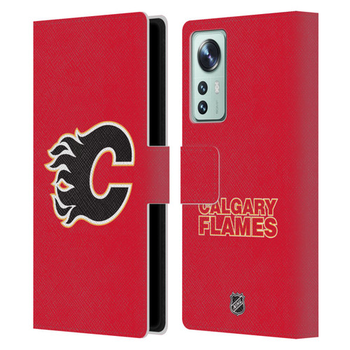 NHL Calgary Flames Plain Leather Book Wallet Case Cover For Xiaomi 12