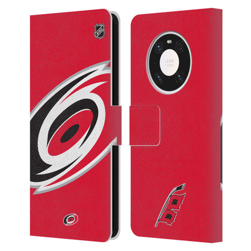 NHL Carolina Hurricanes Oversized Leather Book Wallet Case Cover For Huawei Mate 40 Pro 5G