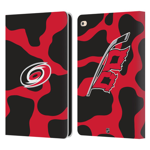 NHL Carolina Hurricanes Cow Pattern Leather Book Wallet Case Cover For Apple iPad Air 2 (2014)