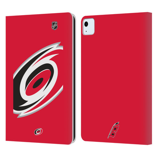 NHL Carolina Hurricanes Oversized Leather Book Wallet Case Cover For Apple iPad Air 11 2020/2022/2024