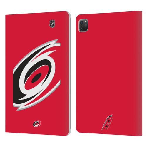 NHL Carolina Hurricanes Oversized Leather Book Wallet Case Cover For Apple iPad Pro 11 2020 / 2021 / 2022