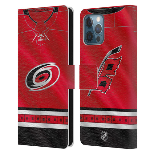 NHL Carolina Hurricanes Jersey Leather Book Wallet Case Cover For Apple iPhone 12 Pro Max