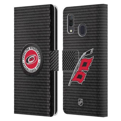 NHL Carolina Hurricanes Puck Texture Leather Book Wallet Case Cover For Samsung Galaxy A33 5G (2022)