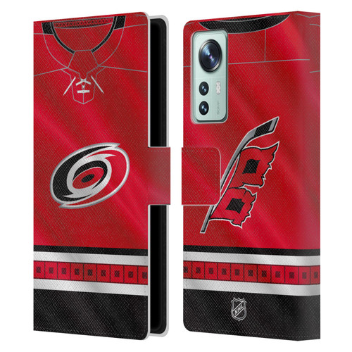 NHL Carolina Hurricanes Jersey Leather Book Wallet Case Cover For Xiaomi 12