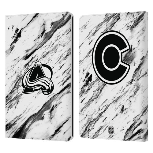 NHL Colorado Avalanche Marble Leather Book Wallet Case Cover For Amazon Kindle Paperwhite 1 / 2 / 3