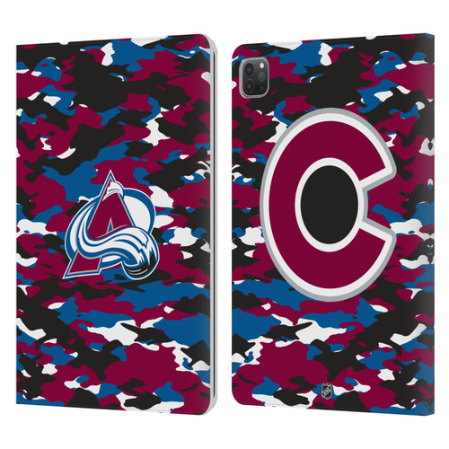 NHL Colorado Avalanche Camouflage Leather Book Wallet Case Cover For Apple iPad Pro 11 2020 / 2021 / 2022
