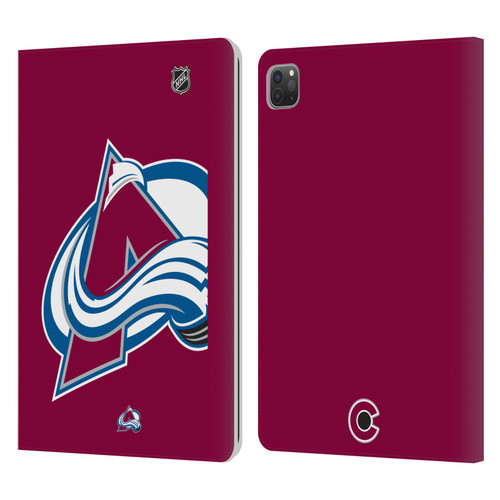 NHL Colorado Avalanche Oversized Leather Book Wallet Case Cover For Apple iPad Pro 11 2020 / 2021 / 2022