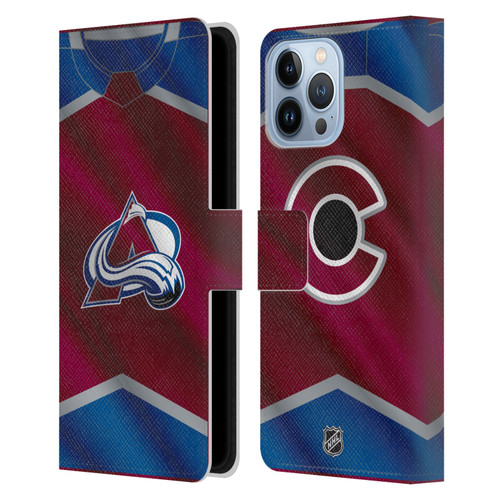 NHL Colorado Avalanche Jersey Leather Book Wallet Case Cover For Apple iPhone 13 Pro Max