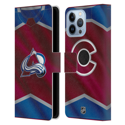 NHL Colorado Avalanche Jersey Leather Book Wallet Case Cover For Apple iPhone 13 Pro Max