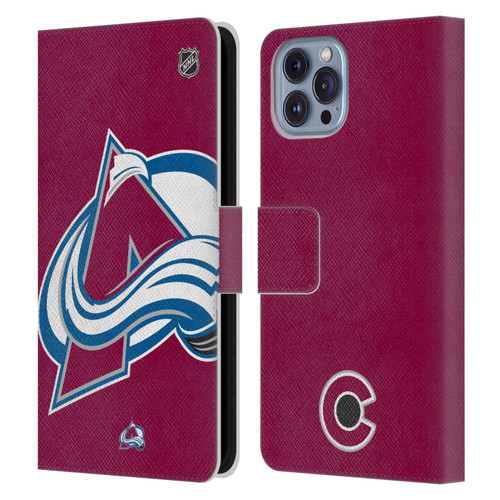 NHL Colorado Avalanche Oversized Leather Book Wallet Case Cover For Apple iPhone 14