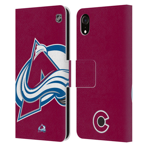 NHL Colorado Avalanche Oversized Leather Book Wallet Case Cover For Apple iPhone XR