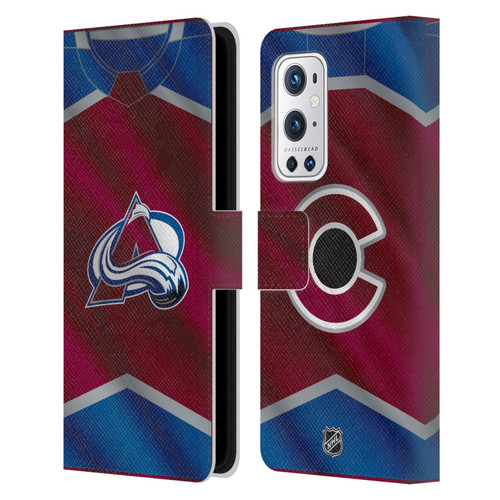 NHL Colorado Avalanche Jersey Leather Book Wallet Case Cover For OnePlus 9 Pro