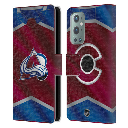 NHL Colorado Avalanche Jersey Leather Book Wallet Case Cover For OnePlus 9