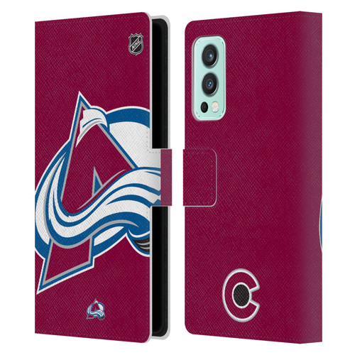 NHL Colorado Avalanche Oversized Leather Book Wallet Case Cover For OnePlus Nord 2 5G