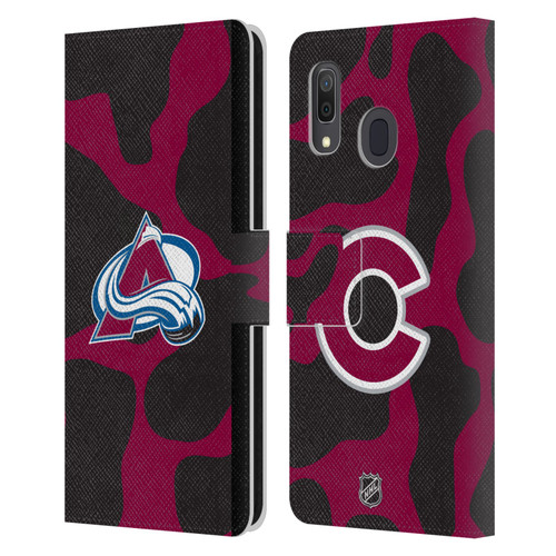 NHL Colorado Avalanche Cow Pattern Leather Book Wallet Case Cover For Samsung Galaxy A33 5G (2022)