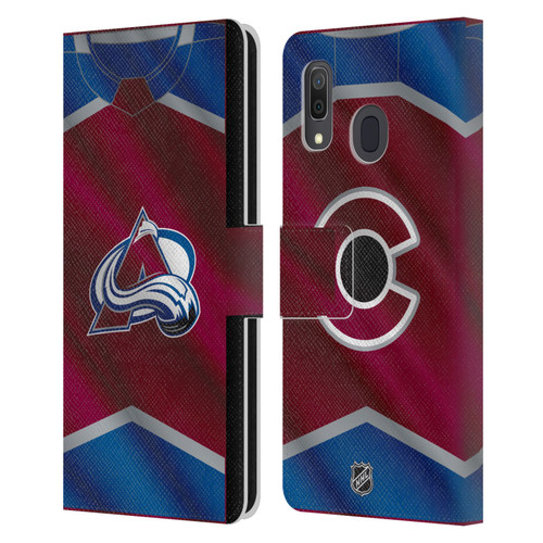 NHL Colorado Avalanche Jersey Leather Book Wallet Case Cover For Samsung Galaxy A33 5G (2022)