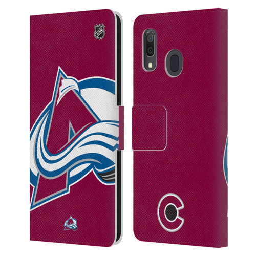 NHL Colorado Avalanche Oversized Leather Book Wallet Case Cover For Samsung Galaxy A33 5G (2022)