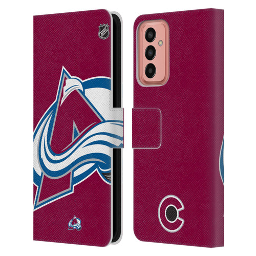 NHL Colorado Avalanche Oversized Leather Book Wallet Case Cover For Samsung Galaxy M13 (2022)