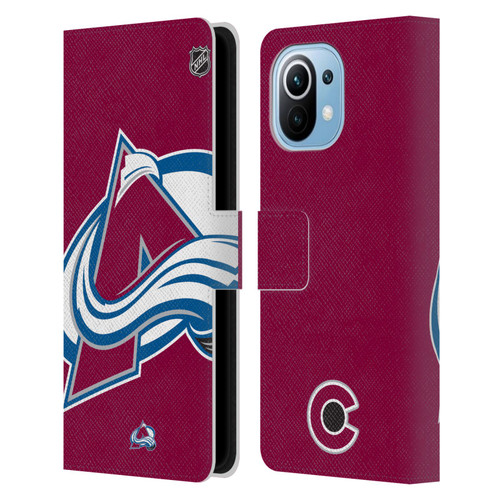 NHL Colorado Avalanche Oversized Leather Book Wallet Case Cover For Xiaomi Mi 11