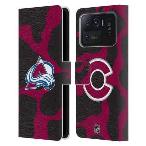 NHL Colorado Avalanche Cow Pattern Leather Book Wallet Case Cover For Xiaomi Mi 11 Ultra