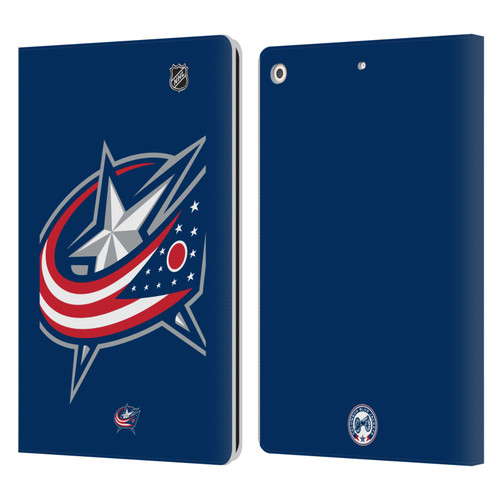 NHL Columbus Blue Jackets Oversized Leather Book Wallet Case Cover For Apple iPad 10.2 2019/2020/2021