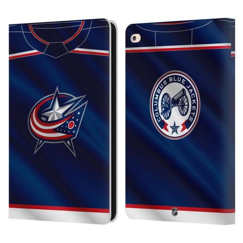 NHL Columbus Blue Jackets Jersey Leather Book Wallet Case Cover For Apple iPad Air 2 (2014)