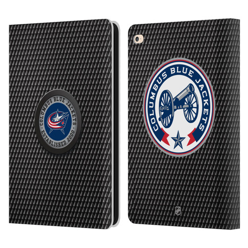 NHL Columbus Blue Jackets Puck Texture Leather Book Wallet Case Cover For Apple iPad Air 2 (2014)