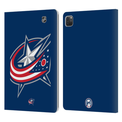 NHL Columbus Blue Jackets Oversized Leather Book Wallet Case Cover For Apple iPad Pro 11 2020 / 2021 / 2022